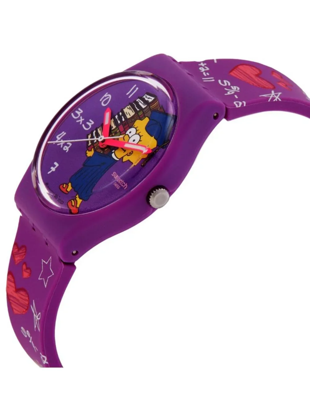 NWT Swatch Class Act Quartz Purple Dial Ladies Watch